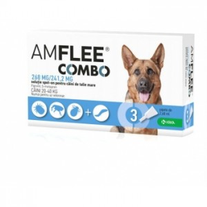 Amflee Pipeta Antiparazitara Combo 20-40 kg 3 pipete